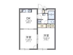 レオパレスパーシモン 辻子の間取り画像