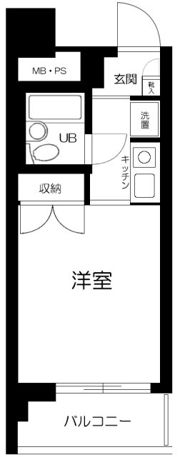 スカイコート戸越銀座の間取り画像