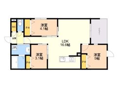 MODERN PALAZZO姪浜2の間取り画像