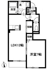 ブリーズ東海神Cの間取り画像