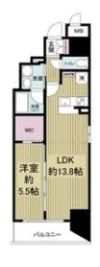 レジュールアッシュ谷町四丁目グランクラスの間取り画像