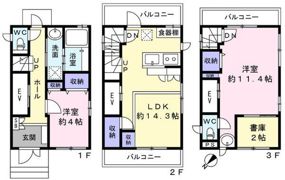 元郷一丁目貸家の間取り画像