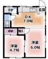 大槻ハイツの間取り画像