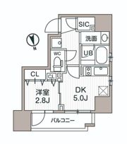 シーズンフラッツ蔵前パークフロントの間取り画像