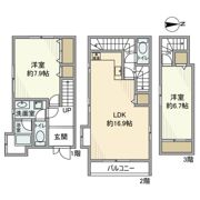 柿の木坂戸建の間取り画像