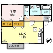 サニーコート杉本 Dの間取り画像