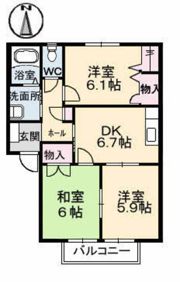 ミーニュ・カーザ A棟の間取り画像