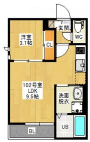 Grandtic 奥田本町の間取り画像