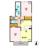 ハピネスヒル Ⅱの間取り画像