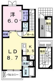 ウィステリア ガーデン Aの間取り画像