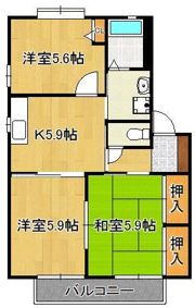 ディアス楠木Aの間取り画像