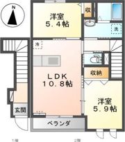 ディアベルジュ輝の間取り画像