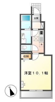 ハッピークローバーB棟の間取り画像
