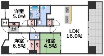 CITY SPIRE難波グレイスの間取り画像