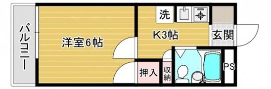 矢賀ハイツの間取り画像