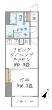SS．FLAT神楽坂southの間取り画像
