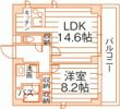 ボヌールスクエアアコオⅤ番館の間取り画像