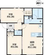 メルヴェーユ久が原の間取り画像