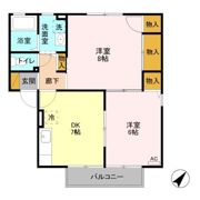 オリゾン Bの間取り画像
