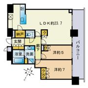 Brillia Tower 西新の間取り画像