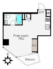 是空NANBAⅡの間取り画像