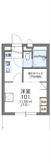レオパレスHANAWAⅡの間取り画像