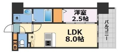 Luxe玉造南の間取り画像