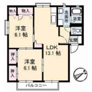 レインボーハイツB棟の間取り画像