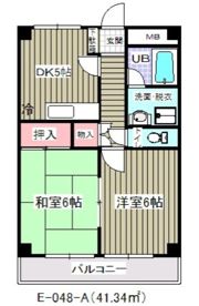 第2レクコーポ舞浜(E-048)の間取り画像