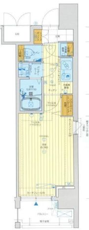 レジュールアッシュ心斎橋LUXEの間取り画像