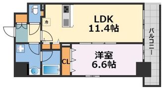 Fuku島之内の間取り画像