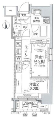アイルプレミアム池袋ノルドの間取り画像