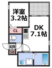 ハーモニーテラス巽西の間取り画像