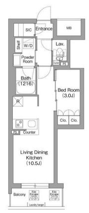 コンフォリア・リヴ博労町一丁目Qの間取り画像