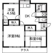 今井一戸建貸住宅の間取り画像