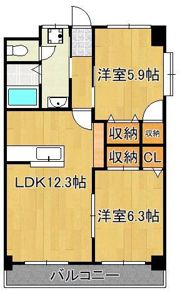 エクセレント本城の間取り画像