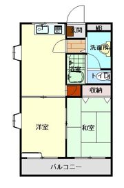 美郷ハイツの間取り画像