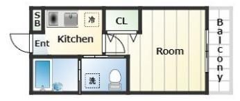 ブレイブ山手A棟 204の間取り画像
