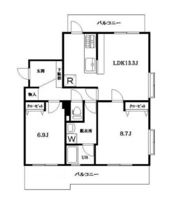 シティヒル山手24都会の丘 1号棟 1の間取り画像