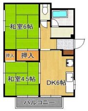 太陽マンションの間取り画像