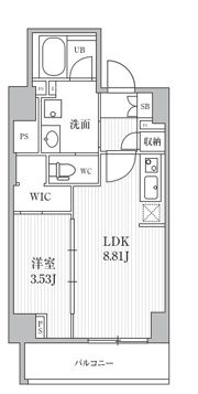 シーズンフラッツ靭本町の間取り画像