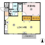 ベルデュール B棟の間取り画像