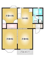 アンジェリーク吉田の間取り画像