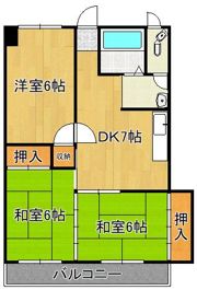 中村ビル(小倉北区中井)の間取り画像