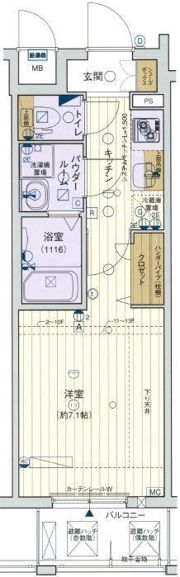 レジュールアッシュ梅田LUXEの間取り画像