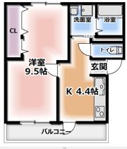 クレール津の辺の間取り画像