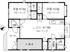 自由が丘2－16賃貸住宅の間取り画像