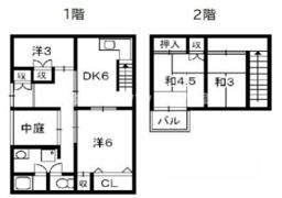 秦町貸家の間取り画像