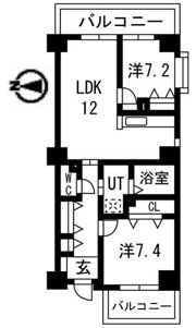 アクティ目黒駅前1号棟の間取り画像