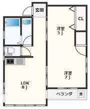 フジワラマンションの間取り画像